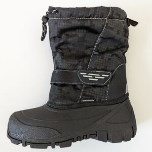 Hot Paws Kids' Winter Snow Boots, Black Camouflage - Size 4